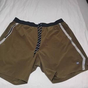 Outerknown Shorts Mens XL‎ Green Endurance Lined Volley Stretch Reflective